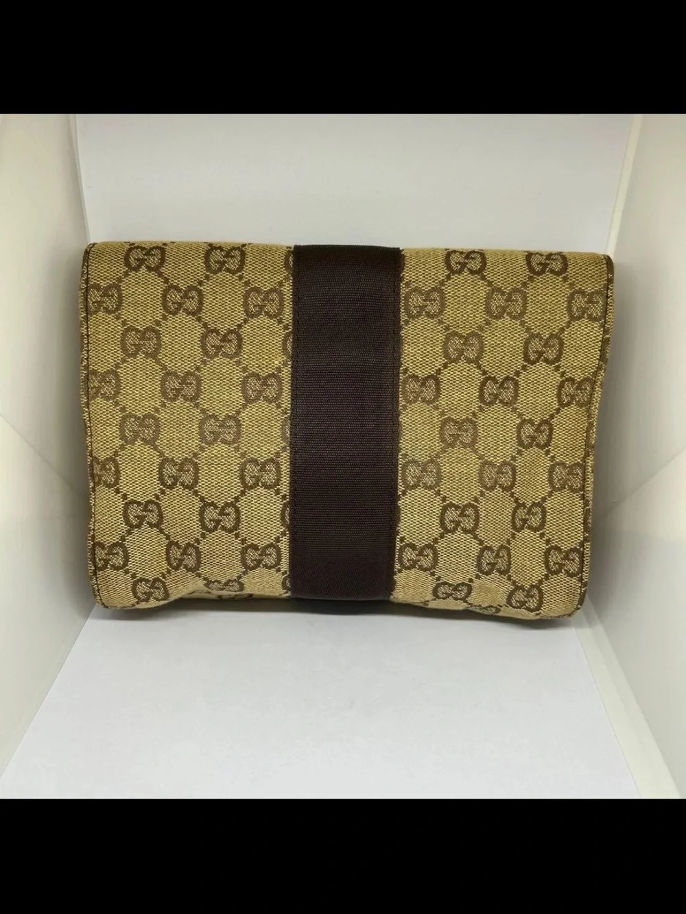 Gucci Beige and Brown GG Canvas Toiletry Pouch